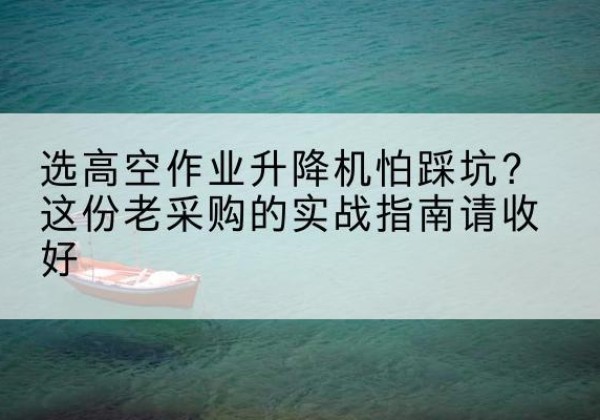 东区高空作业升降机厂家推荐-选高空作业升降机怕踩坑？这份老采购的实战指南请收好